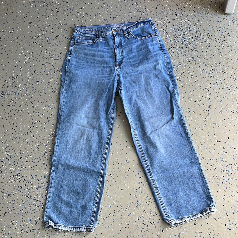 High Waisted Cropped Wide Leg Jeans